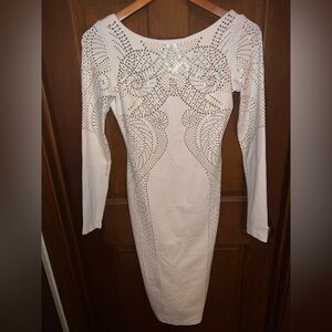 Bebe Silver & Gold Studded Dress